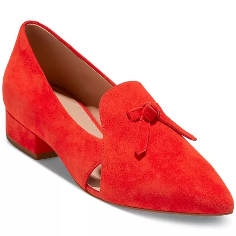 New Cole Haan Women's Viola Skimmer Loafer Flats in Vibrant Orange Size 5.5
